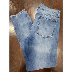 7 For All Mankind Ankle Gwenevere Mid Rise Skinny Jeans Women's Size 28‎